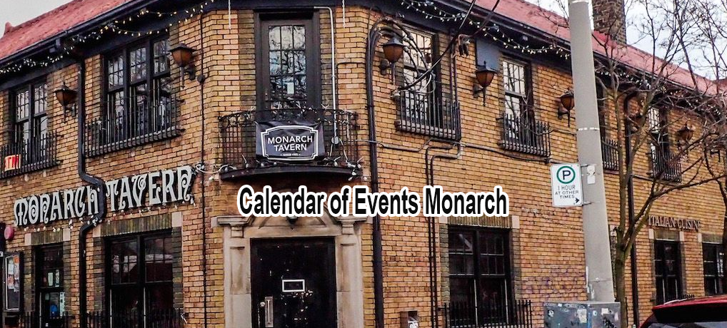 Monarch Tavern Calendar Of Events List Of Music Events In Toronto